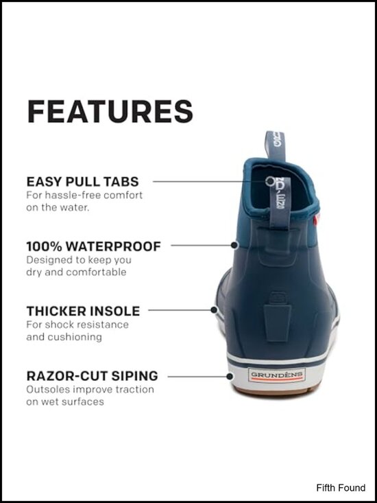 Waterproof Rain Boots with Razor Siping for Wet Surfaces